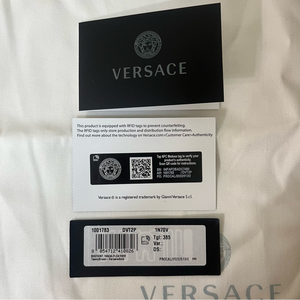 Versace Tan Platform Boots - Picture 9 of 9